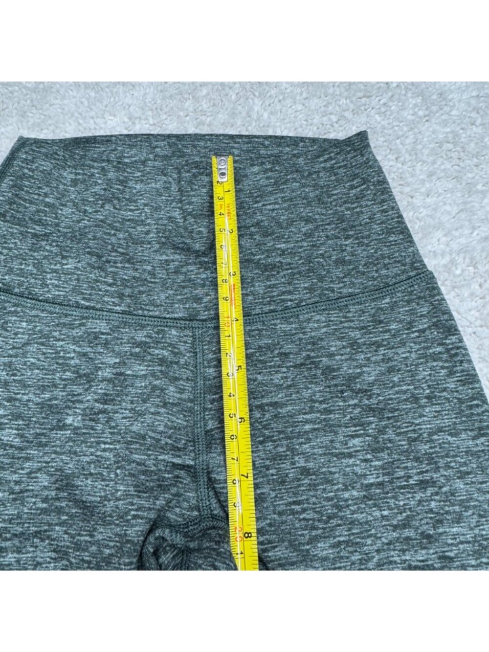 Aerie Chill Play Move High-Rise Legging Green Ruched Sheer Vertical Side XS - Picture 9 of 9